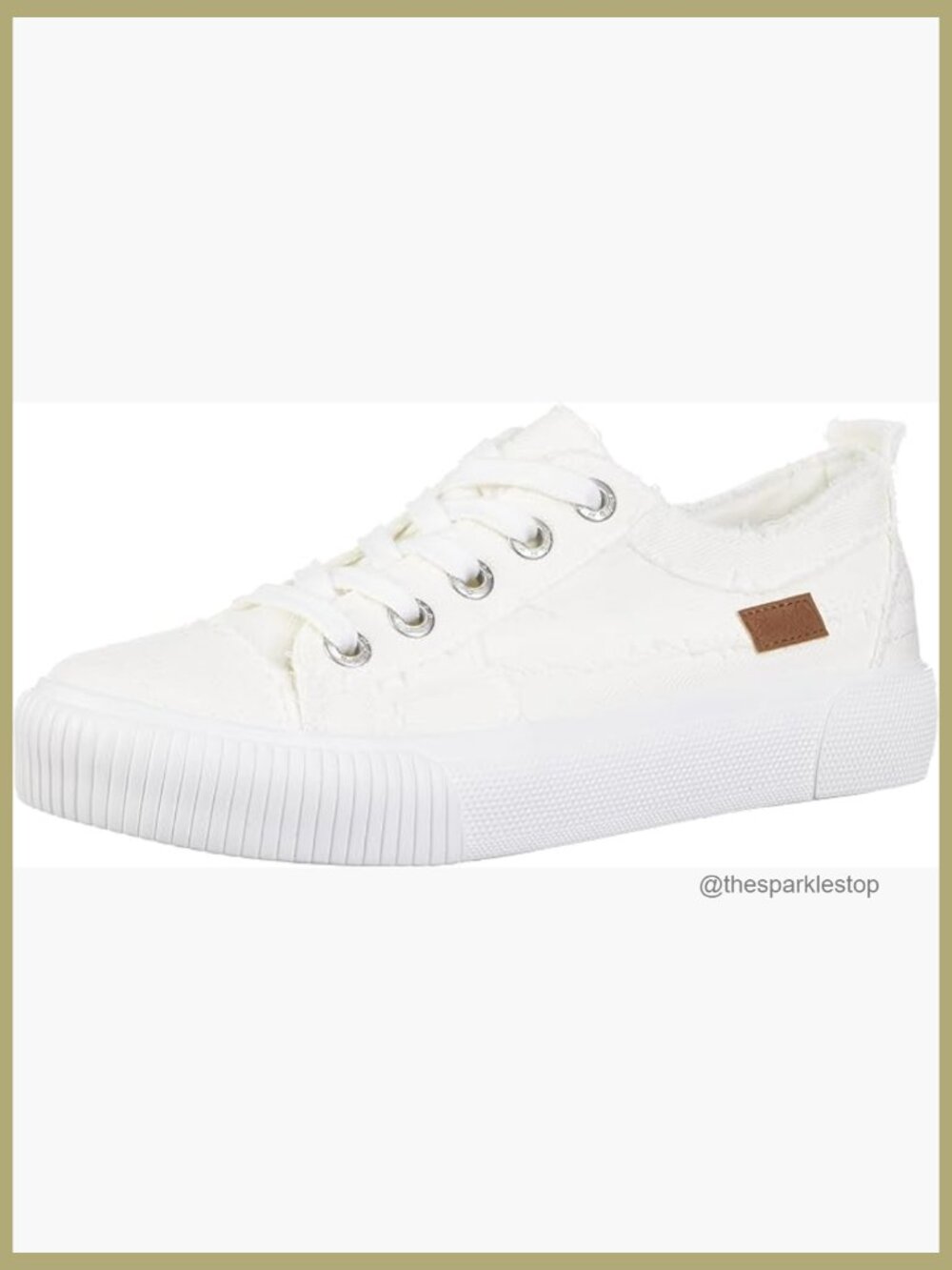 Lace Up High Wall Canvas Sneaker with Block Heel